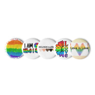 Set of Pride pin buttons