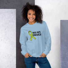 Load image into Gallery viewer, You are Enough with Mental Heath Ribbon Unisex Sweatshirt
