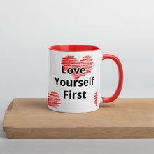 Load image into Gallery viewer, Love Yourself First Mug with Color Inside
