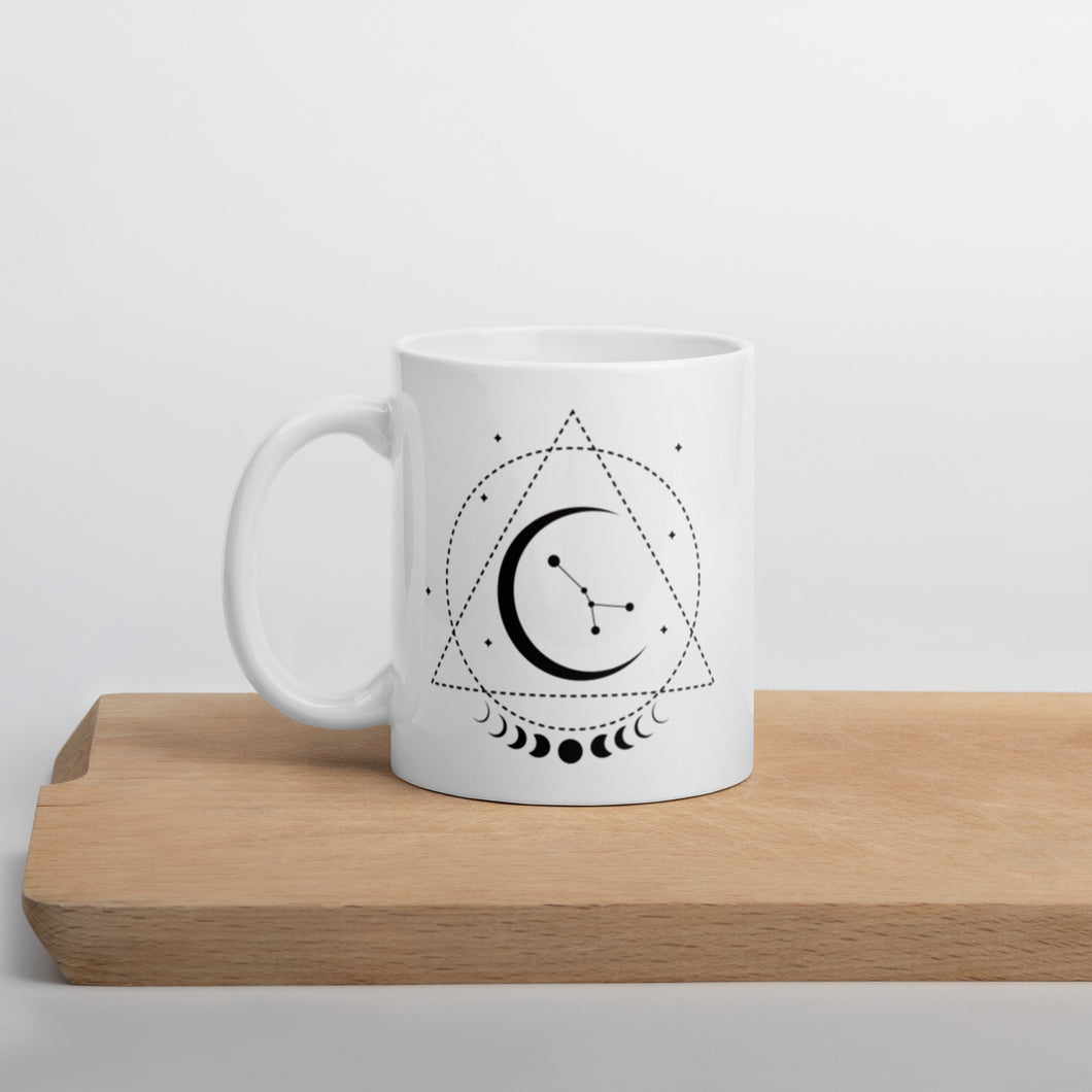 Cancer Zodiac White glossy mug