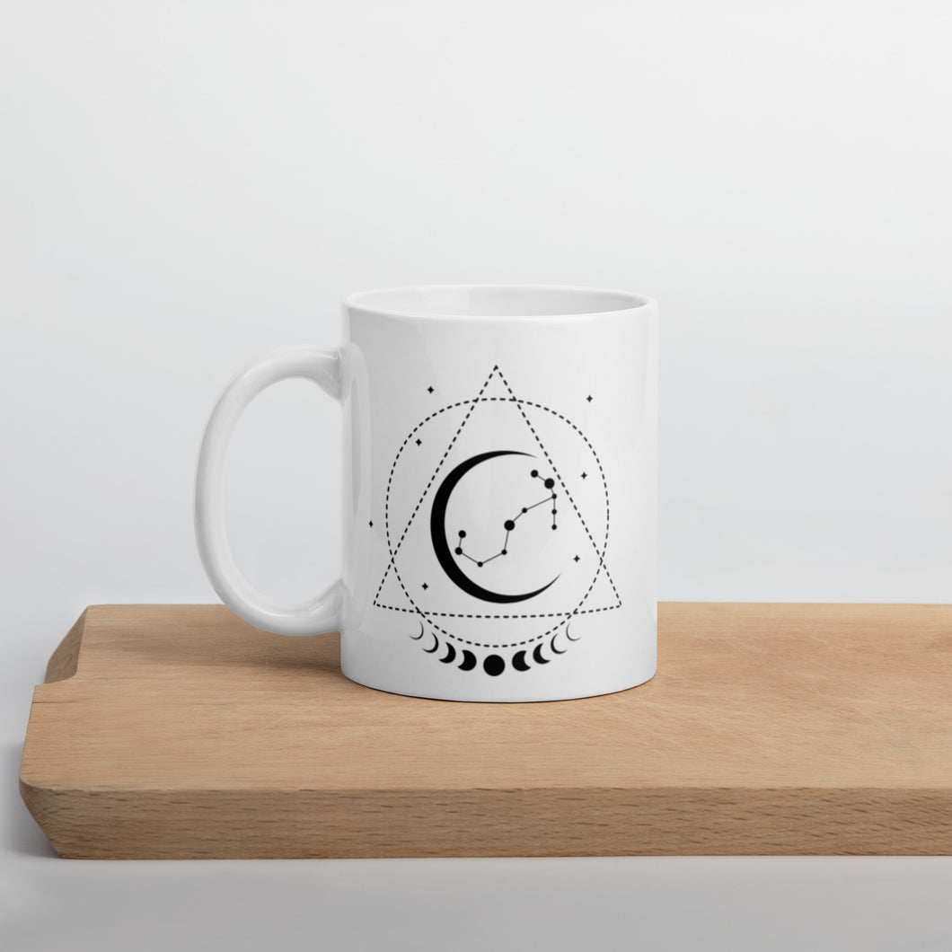 Scorpio Zodiac White glossy mug