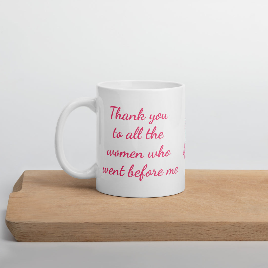 Breast Cancer White glossy mug