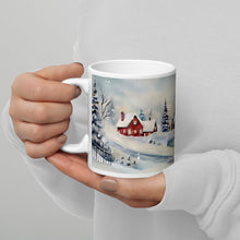 Load image into Gallery viewer, Snowman 2 White glossy mug
