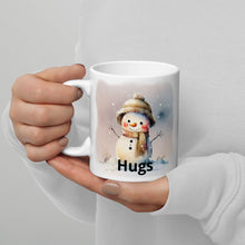 Load image into Gallery viewer, Snowman 4 White glossy mug
