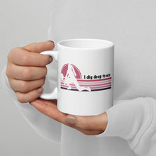 Load image into Gallery viewer, I Dig Deep to Win - Girls/ Women Volleyball White glossy mug
