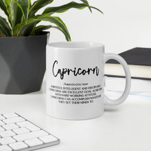 Load image into Gallery viewer, Capricorn Zodiac White glossy mug
