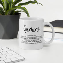 Load image into Gallery viewer, Gemini Zodiac White glossy mug
