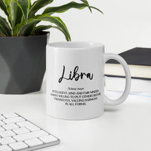 Load image into Gallery viewer, Libra Zodiac White glossy mug
