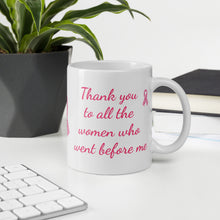 Load image into Gallery viewer, Breast Cancer White glossy mug
