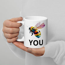 Load image into Gallery viewer, Bee YOU White glossy mug
