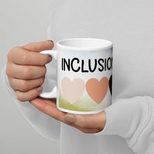 Load image into Gallery viewer, Inclusion Matters White glossy mug
