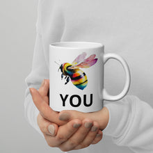 Load image into Gallery viewer, Bee YOU White glossy mug
