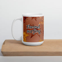 Load image into Gallery viewer, Flannel Surfing White glossy mug
