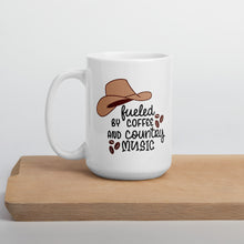 Load image into Gallery viewer, Fueled by Coffee and Country Music White glossy mug
