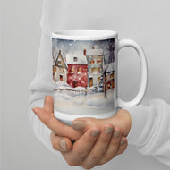 Snowman 1 White glossy mug