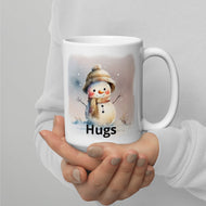 Snowman 4 White glossy mug