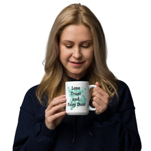 Load image into Gallery viewer, Love, Trust, and Fairy Dust White glossy mug
