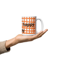 Happy Happy Happy White glossy mug