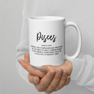 Pisces Zodiac White glossy mug, fundraiser 10% for CHEO