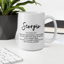 Load image into Gallery viewer, Scorpio Zodiac White glossy mug
