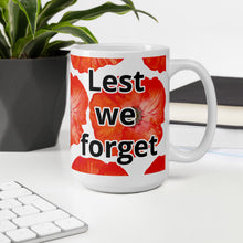 Load image into Gallery viewer, Lest we Forget White glossy mug
