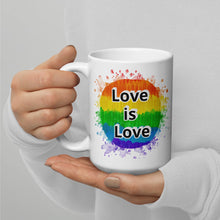 Load image into Gallery viewer, Love is Love White glossy mug
