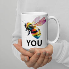 Load image into Gallery viewer, Bee YOU White glossy mug
