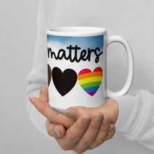 Load image into Gallery viewer, Inclusion Matters White glossy mug
