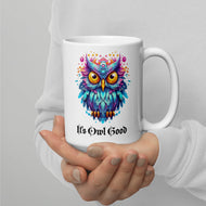 It's Owl Good White glossy mug