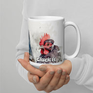 Cluck It White glossy mug