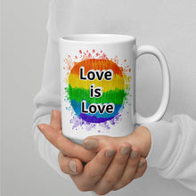 Load image into Gallery viewer, Love is Love White glossy mug
