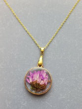 Load image into Gallery viewer, Pressed Flower Necklace for Nature Lover
