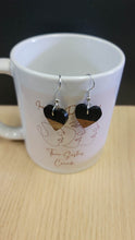 Load image into Gallery viewer, Wood and Resin Dangle Earrings, Handmade in Canada
