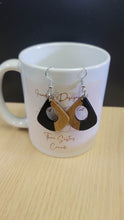 Load image into Gallery viewer, Wood and Resin Dangle Earrings, Handmade in Canada
