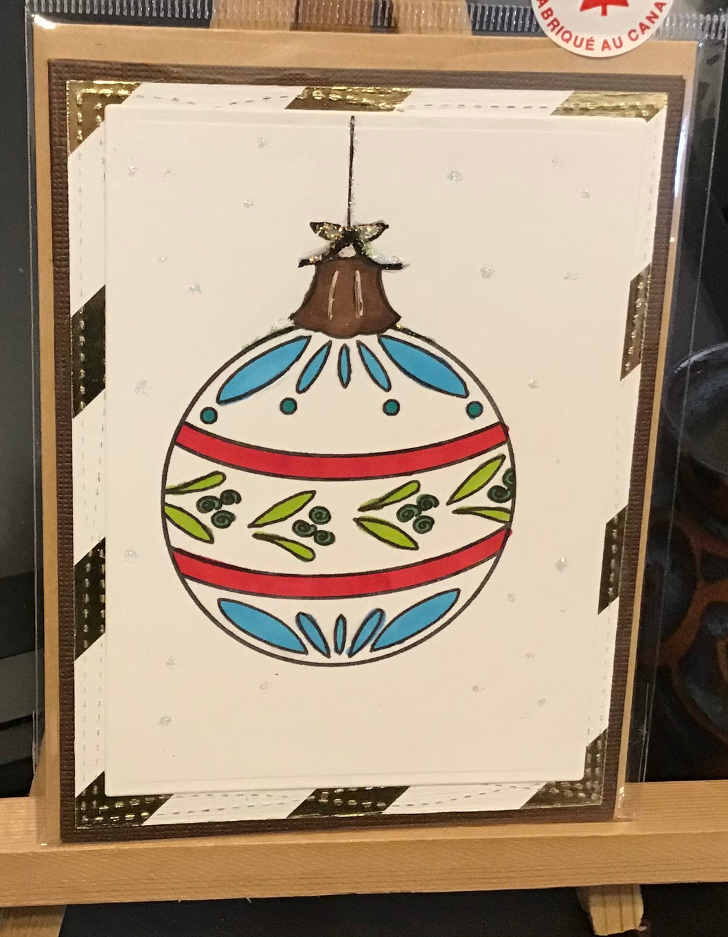 Christmas Ornament Card/ Holiday / Friendship/ Winter Greeting Card