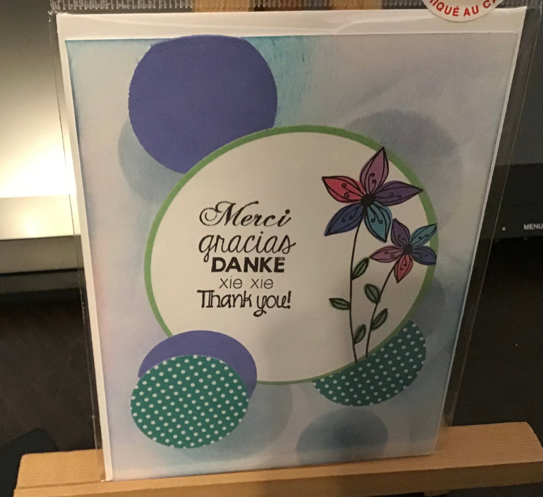 New Thank you, Merci, gracias, Danke, xie xie/Thank you Card, Multilanguage, Appreciation