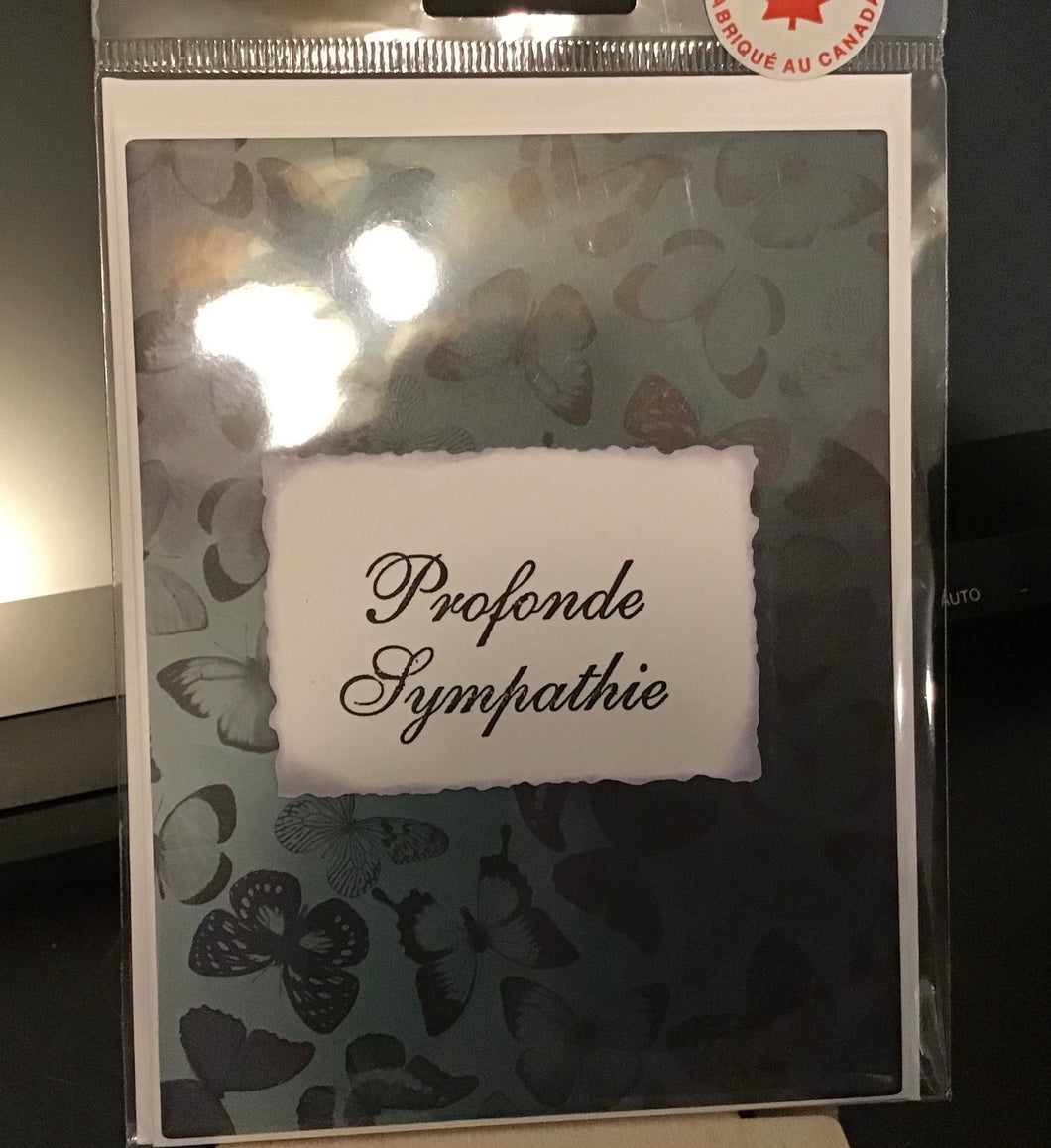 Profonde sympathie Greeting Card / French, loss, family, friendship