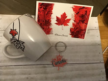 Load image into Gallery viewer, Canada Maple Leaf on Clear Acrylic Key Ring
