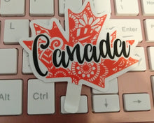 Load image into Gallery viewer, NEW Canada in Maple Leaf Die Cut Sticker
