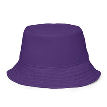 Load image into Gallery viewer, Purple and inside patterned Reversible bucket hat
