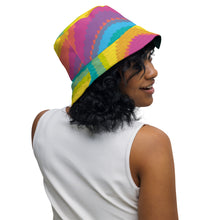 Load image into Gallery viewer, Dark and Funky Reversible bucket hat
