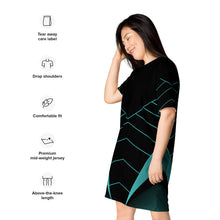 Load image into Gallery viewer, Chevron Abstract Printed T-shirt dress
