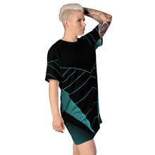 Load image into Gallery viewer, Chevron Abstract Printed T-shirt dress
