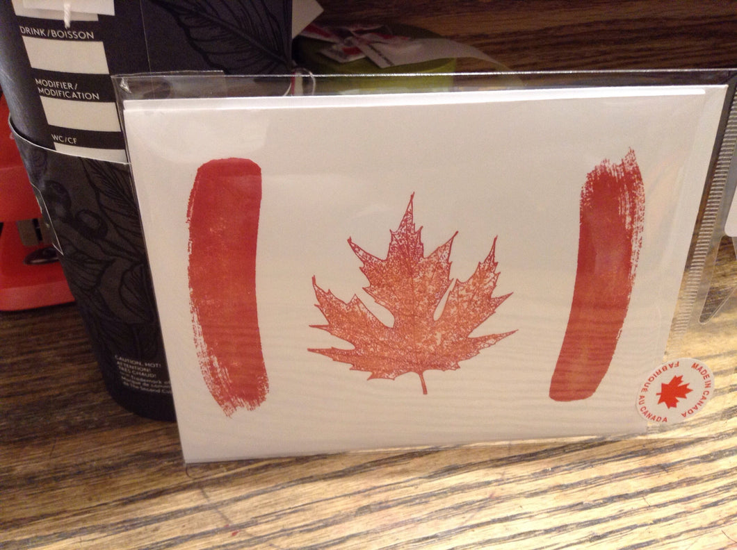 Canada Flag Abstract Greeting Card/ tourist souvenir/ donation card/ Canadian Event Card