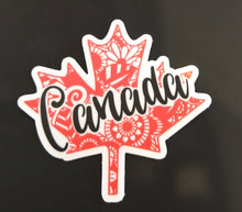 Load image into Gallery viewer, NEW Canada in Maple Leaf Die Cut Sticker - Available Now
