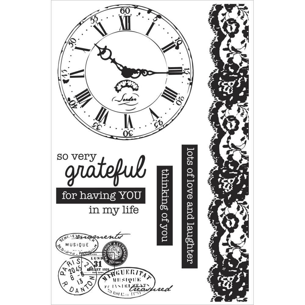 Provincial acrylic cling clear stamps by Kaisercraft