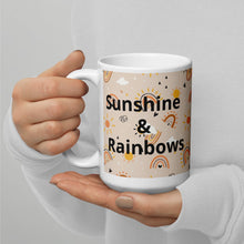 Load image into Gallery viewer, Sunshine and Rainbow White glossy mug
