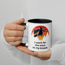 Load image into Gallery viewer, I reach for the stars on my broom Mug with Color Inside
