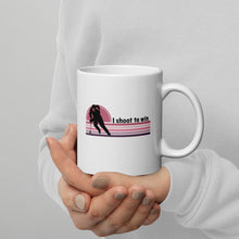 Load image into Gallery viewer, I shoot to win White glossy mug
