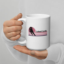 Load image into Gallery viewer, I shoot to win White glossy mug
